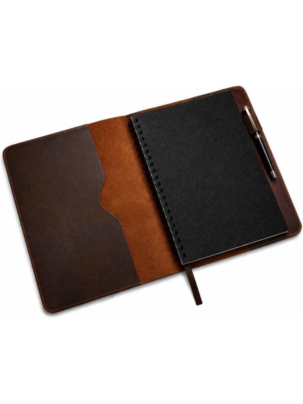 Full Grain Leather XXL Journal Cover 8.5x11 - Premium Brown Notebook Case